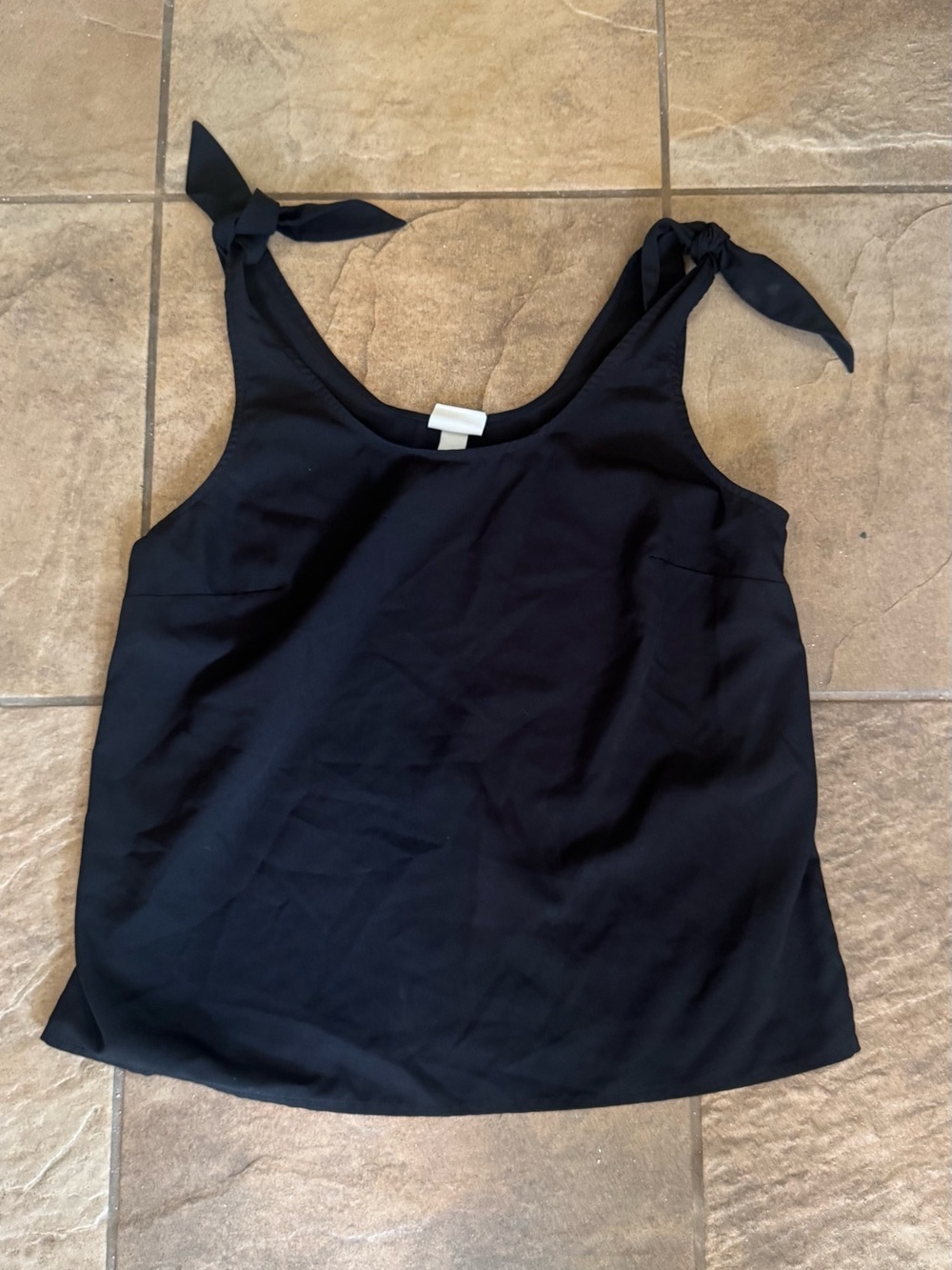 Women's Black Tie-Shoulder Camisole